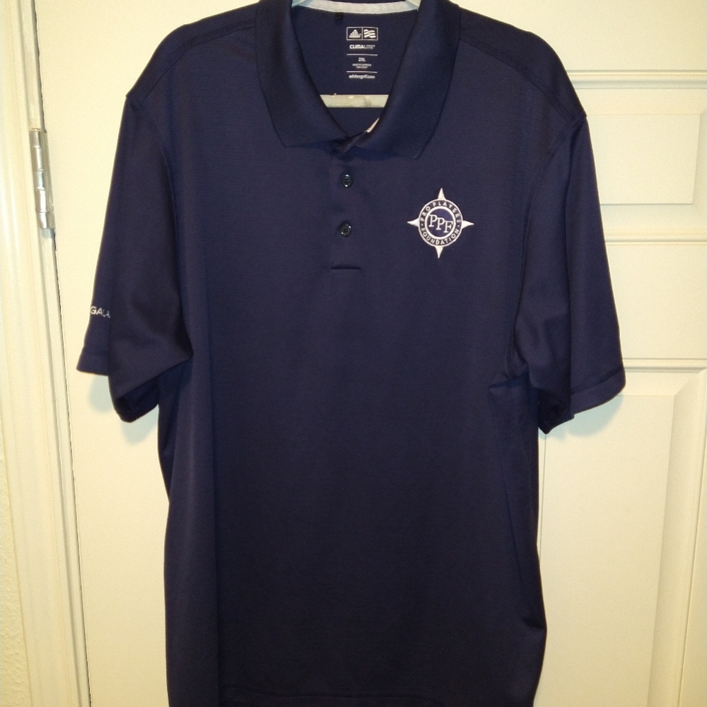 Adidas Golf Climalite Blue Short Sleeve Polo Shirt Men's sz 2XL